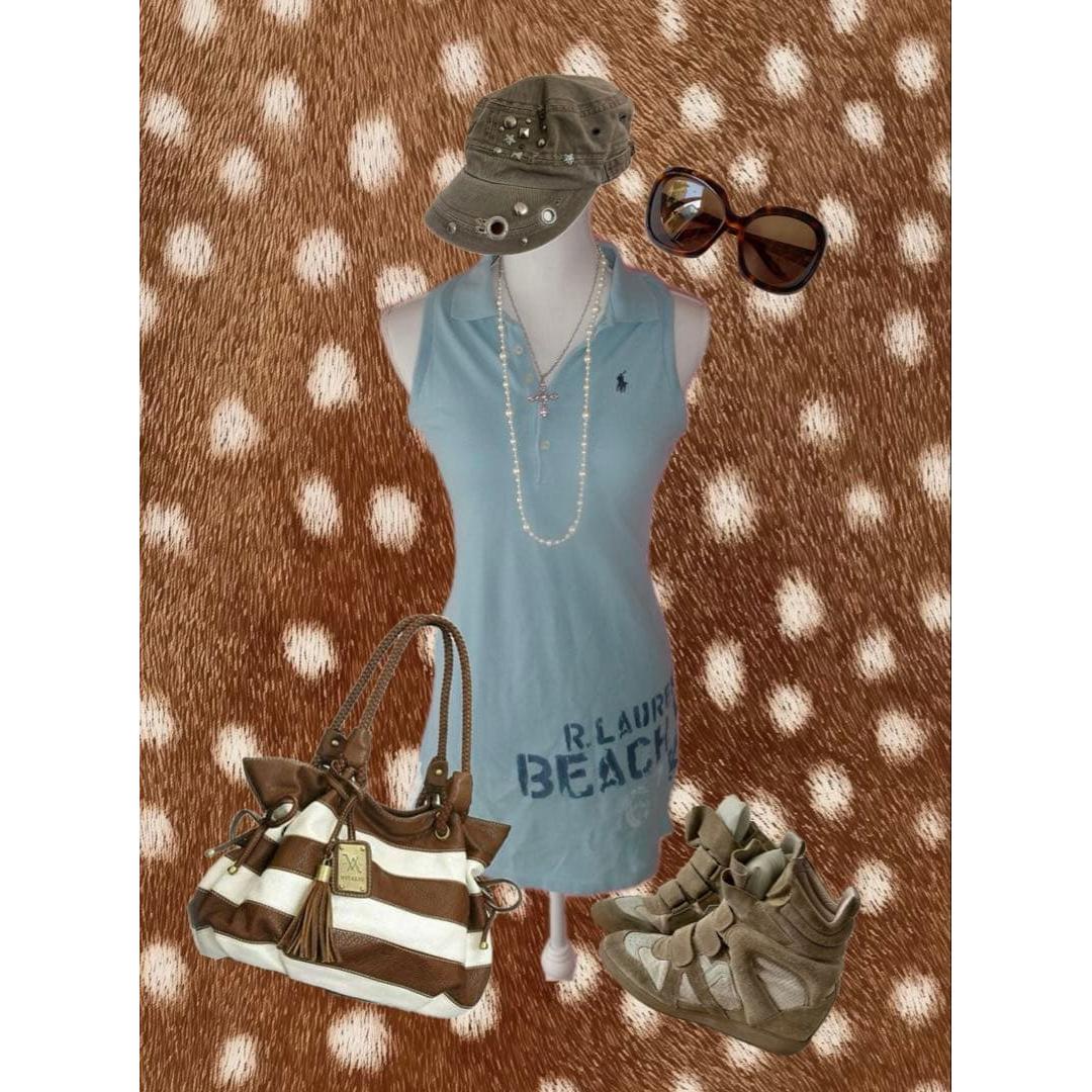 Used Ralph Lauren polo Baby Blue tank dress