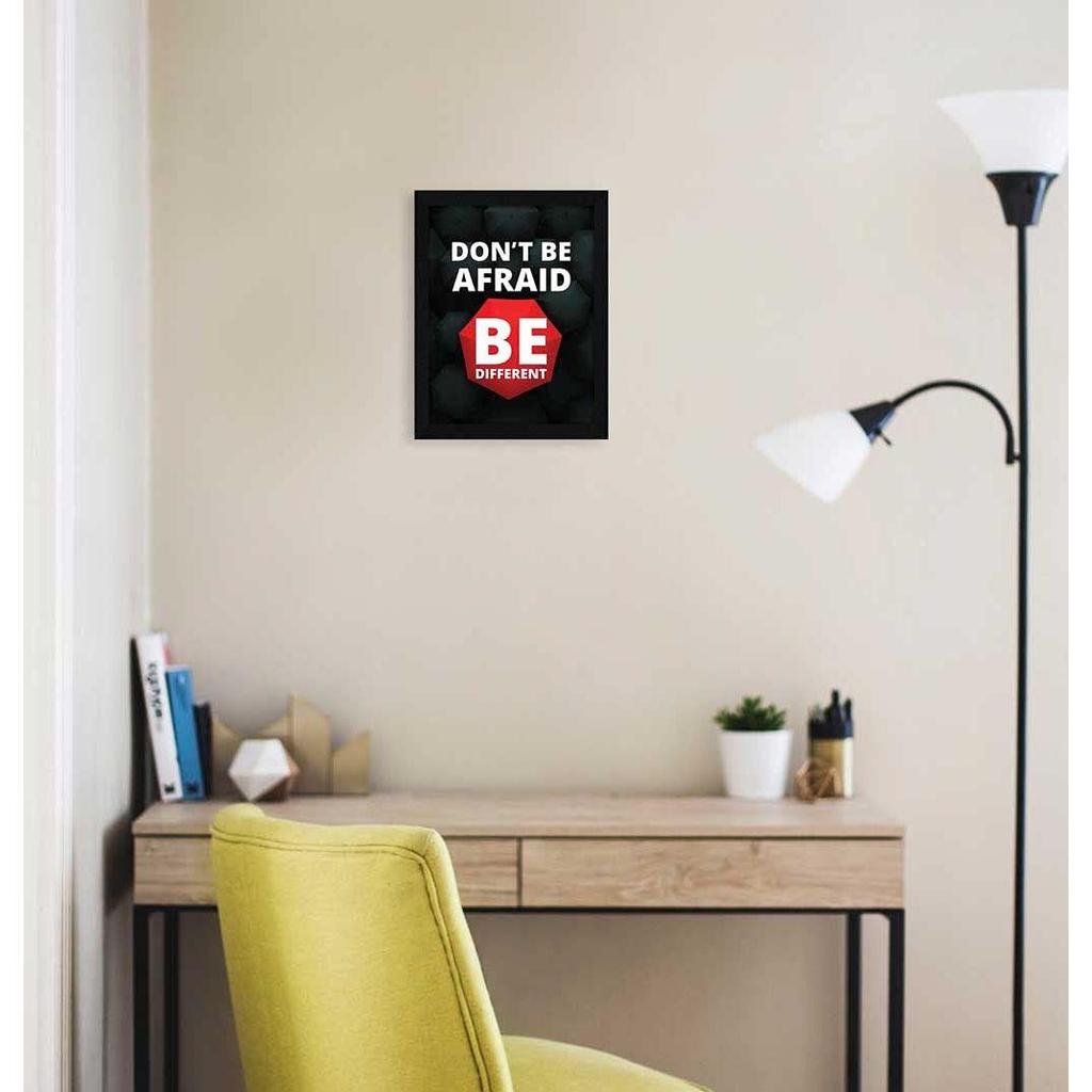 Cytat motywacyjny Bądź inny Obraz na ścianę w ramie, Wielokolorowy, Motywacyjny, 10 x 13 cali, Zestaw 1