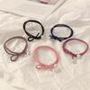 Korean Style Simple Bow Pearl Hair Tie - Elastic Hair Band Accessory