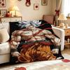 Goku'S Evolution Theme Anime Flannel Blanket Thick Warm Fleece Blanket For Bedroom Sofa Nap Home Party Decor New Year Gift