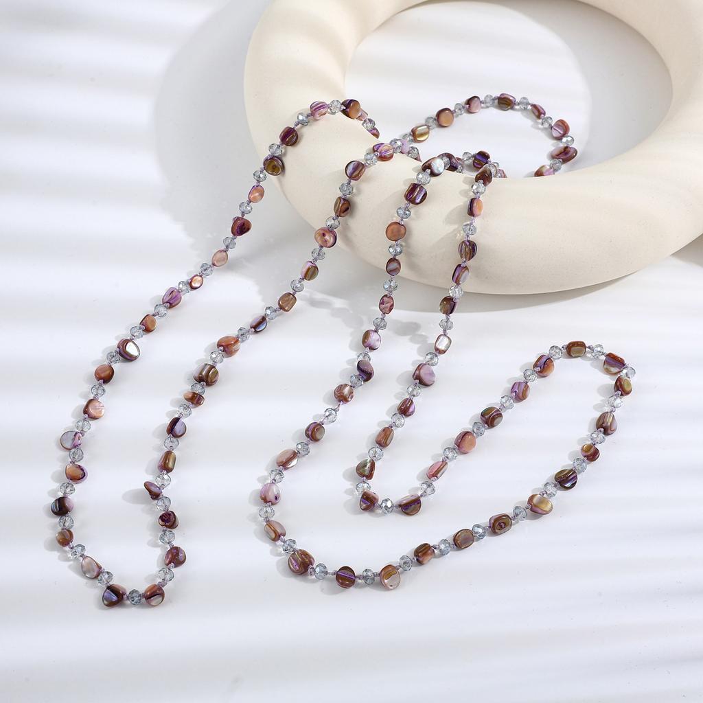 Premium Multi-Layer Shell Pendant Long Necklace Women'S Bohemian Autumn And Winter Sweater Chain