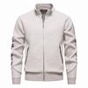 Pánské svetry Cardigan Full Zip Up Stojáček Slim Fit Ležérní pletený svetr se 2 předními kapsami