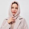 Soft Winter Plush Hat Windproof Balaclava Hats Solid Color Hooded Scarf  for Women