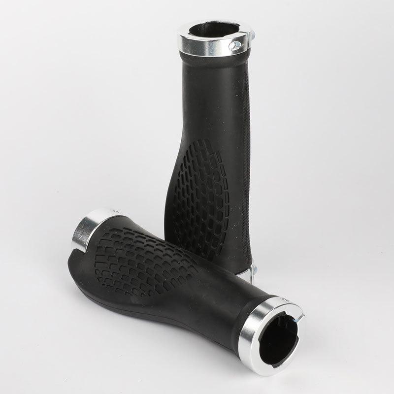 

Colorful Mountain Road Bicycle Handlebar Cover Ergonomic Rubber Non-slip Bike HandleBar Grips срібний