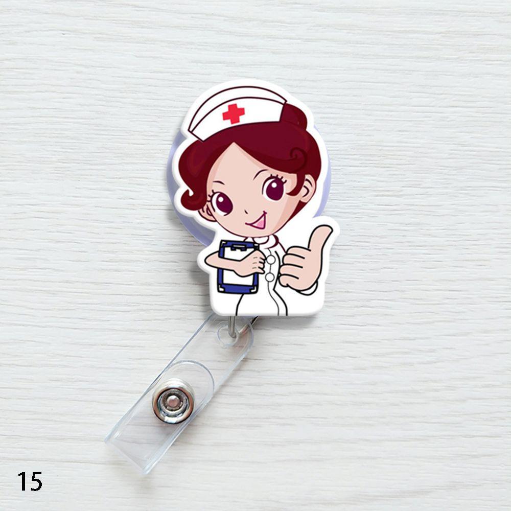 Fashion Stationery Office Supplies Mini Badge Holder Retractable ID Name Card Lanyards