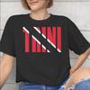 Trinidad and Tobago Flag Football Printed T Shirt Unisex Unisex Cotton Tee Shirt Clothes