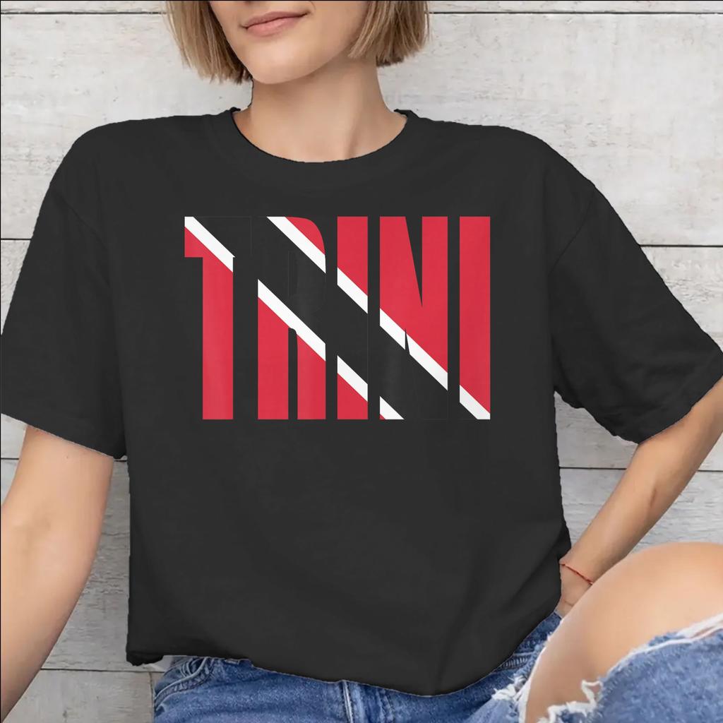 Trinidad and Tobago Flag Football Printed T Shirt Unisex Unisex Cotton Tee Shirt Clothes