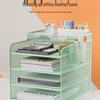 Metal Office Desk Organizer: Bookends, File Rack, and Stationery Holder