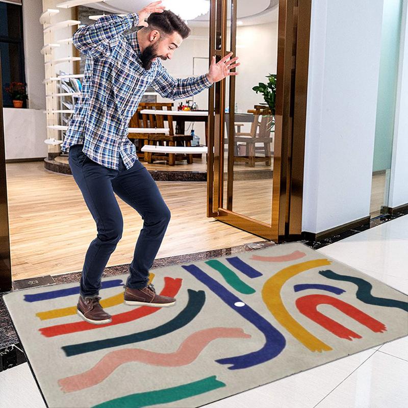 1ks Zábavný Graffiti Koberec Plošný Koberec Omyvatelný Odolný proti Špíně Perfektní do Koupelny Obývacího Pokojí Ložnice pro Kuchyň Domácí Kancelář Dekorace