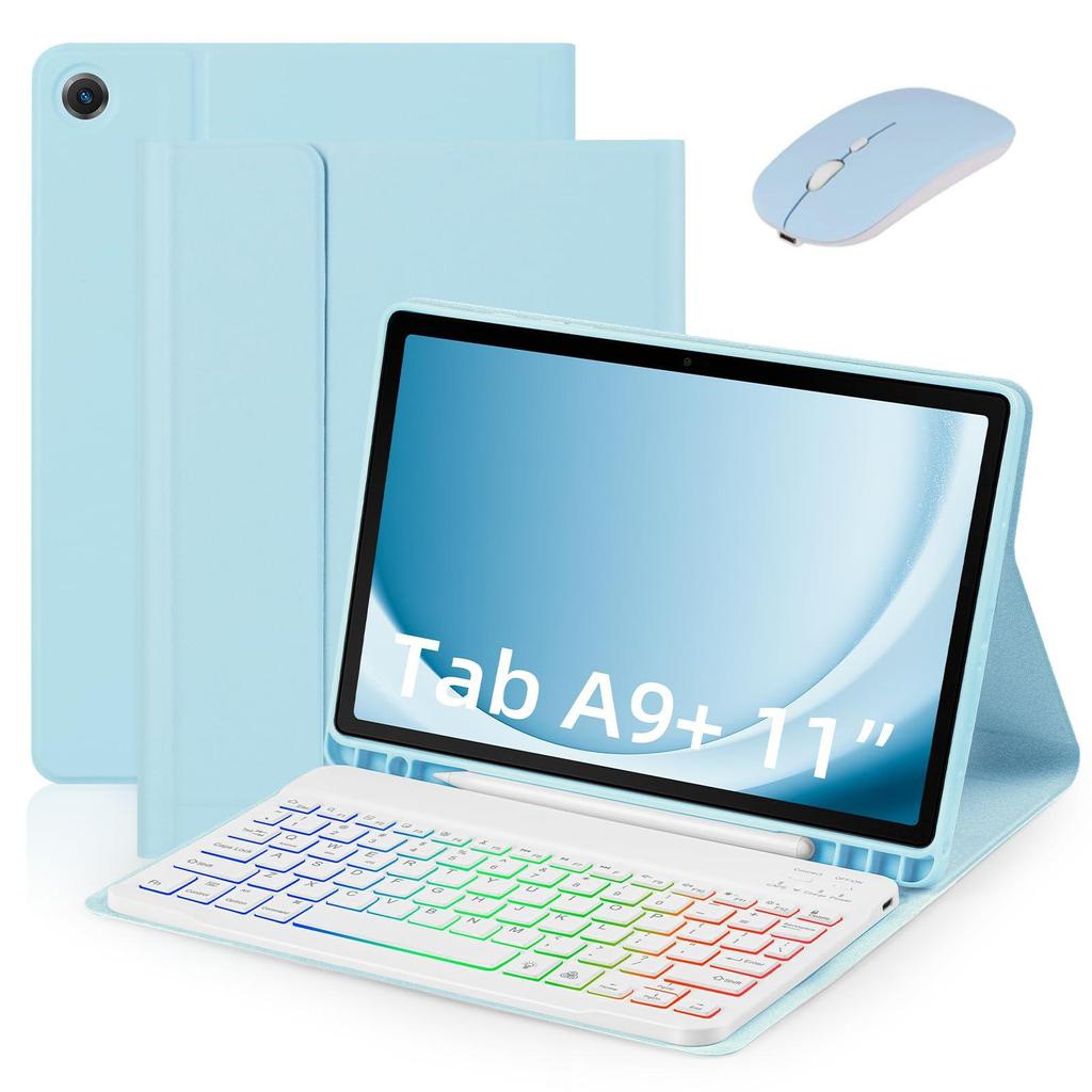 Bluetooth Keyboard Protective Leather Case for Samsung Tab A9+ & A11+ 11-inch S9FE A8