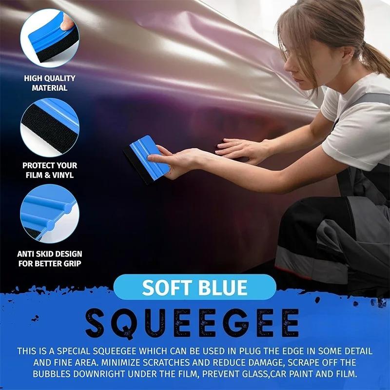Durable Vinyl Wrap Tool Set DIY Car Window Tint Squeegee Scraper for PPF Paint Protection Film Carbon Fiber Decal Install