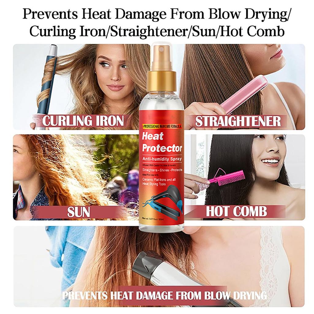 Spray lissant, hydratant et hautement efficace contre la chaleur, unisexe, 150 ml