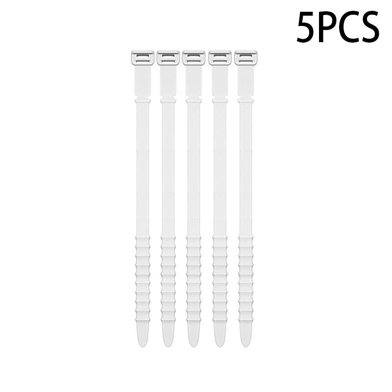 5Pcs Kabelbinder Draht Veranstalter Riemen Mehrzweck Wiederverwendbare Silikon Computer Verschluss Home Office Für Kopfhörer Elastische