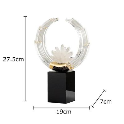 Delicate Crystal Flower Creative Ornaments Abstract Crafts Desk Decoration Flowers Artwork Sculpture Room Aesthetic Decor