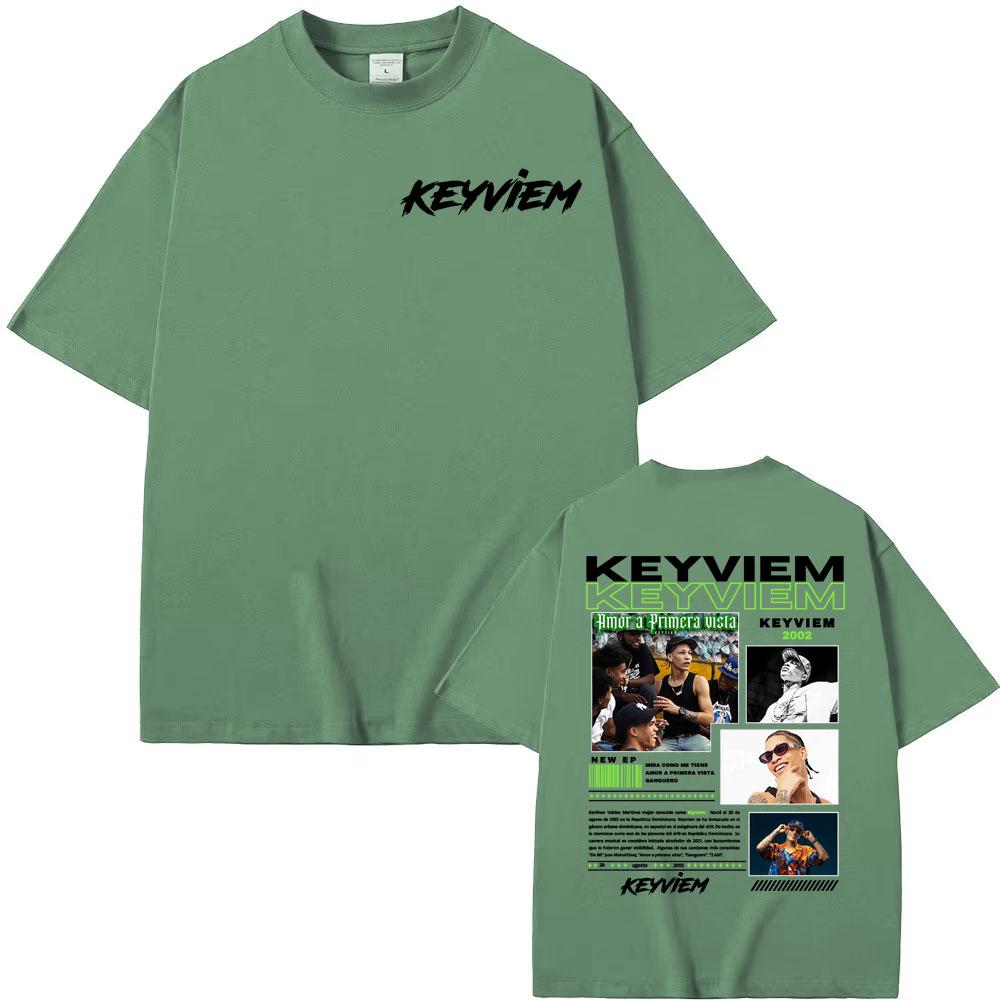 Rapper Keyviem Tour Album Graphic T Shirts Men Women Fashion Hip Hop Gothic Trend High Quality T-shirt Man Oversized Tshirt Tops