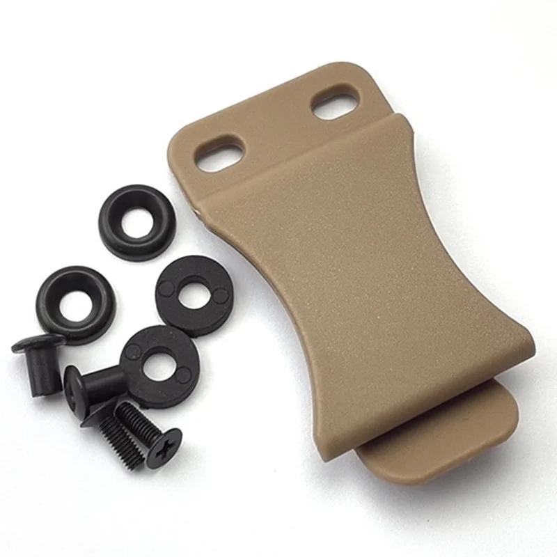 

1 штука Аксесуари для K-чохла Кліпса на пояс для K-чохла Кліпса для піхви Кліпса для кобури Задня кліпса Набір для ножа Кліпси для Kydex кобури коричневий