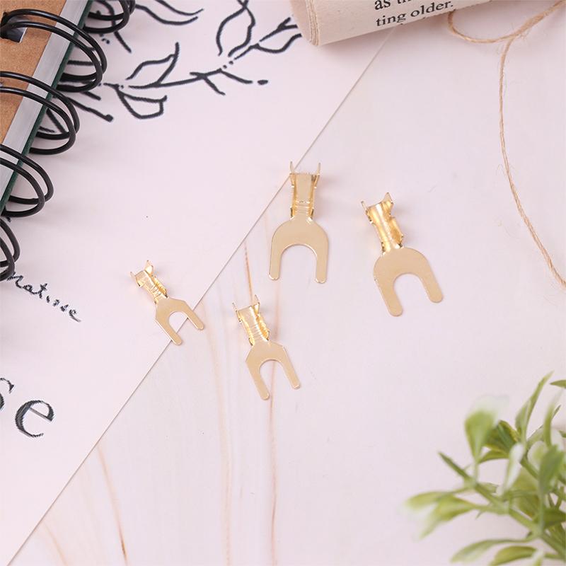 100Pcs/Pack 3.2/4.2/5.2/6.2Mm U-Shaped Brass Cable Grounding Lug Connector
