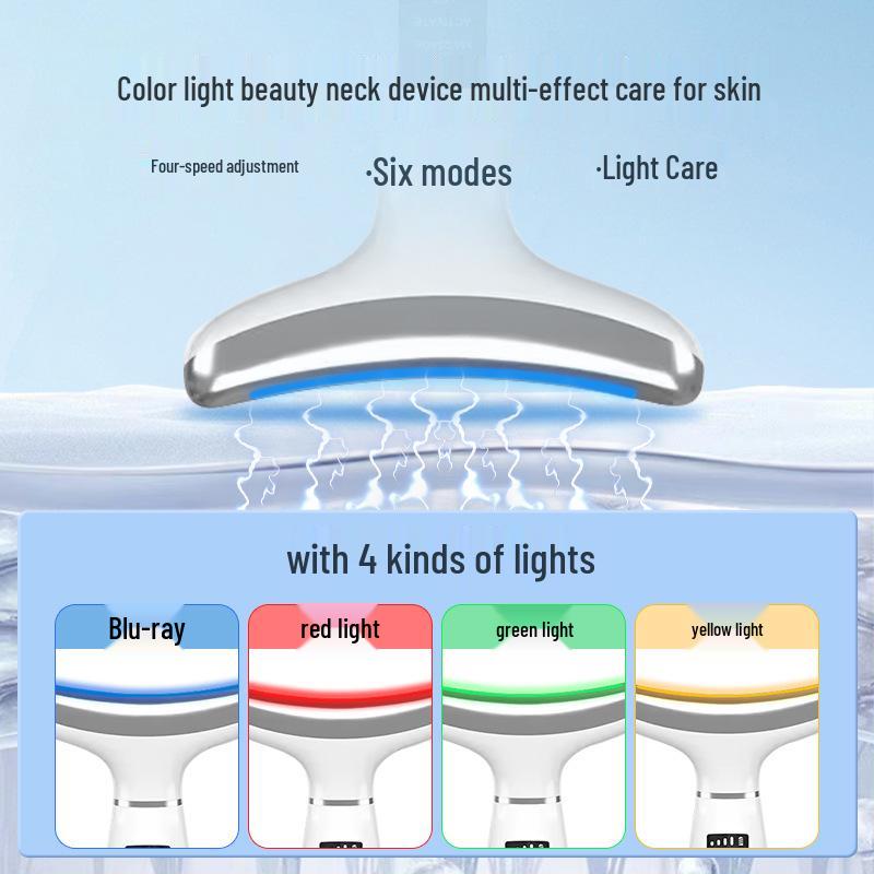 Ice Compress Neck & Facial Vibration Massager - Multi-Function Beauty Wrinkle Device