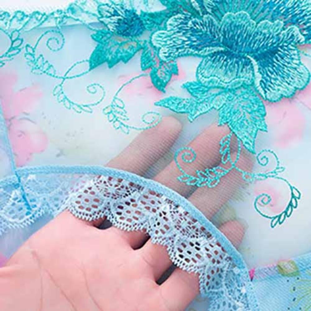 4Pcs Lingerie Mesh Lace Flower Underpants Plus Size Mid Waist Lace Seamless Briefs Transparent Panties Underwear for Women Gifts