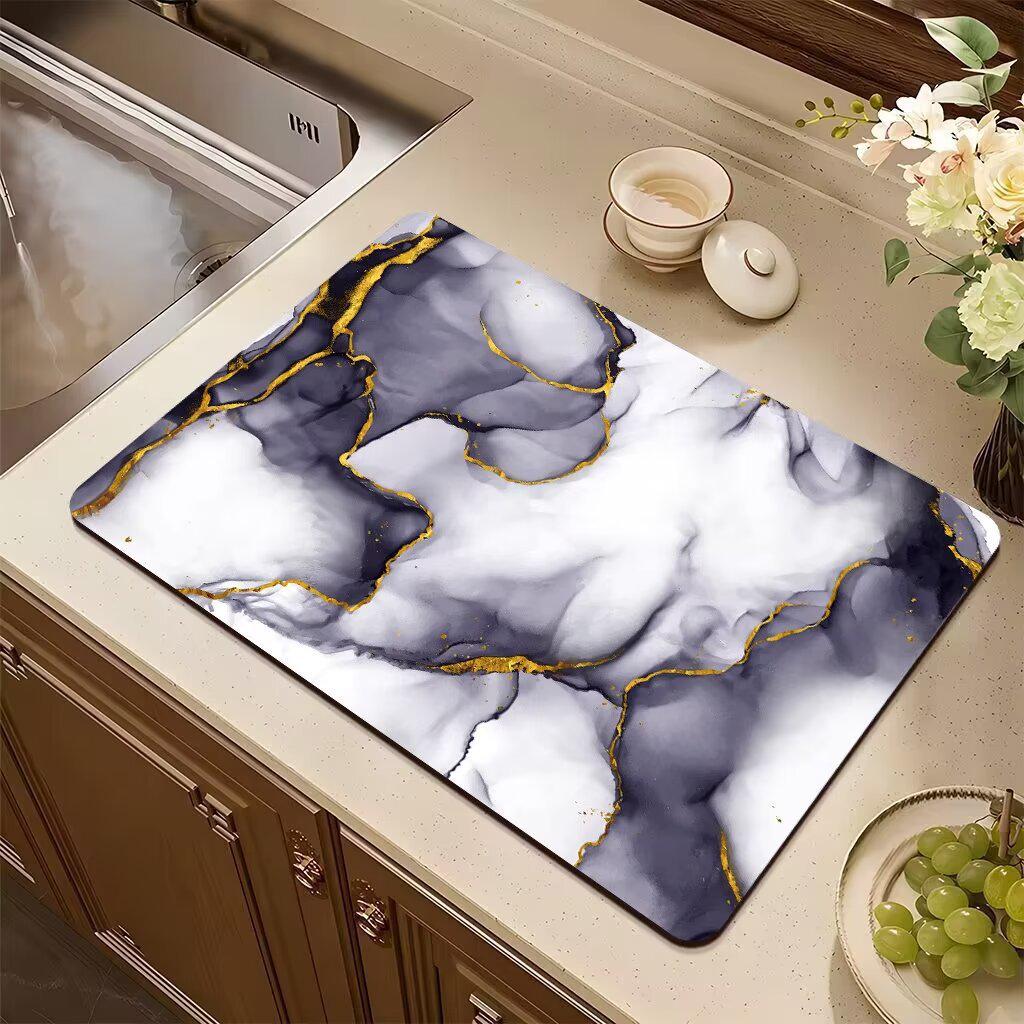Earth Diatomaceous Marble Absorbent Heatresistant Kitchen Counter Mat