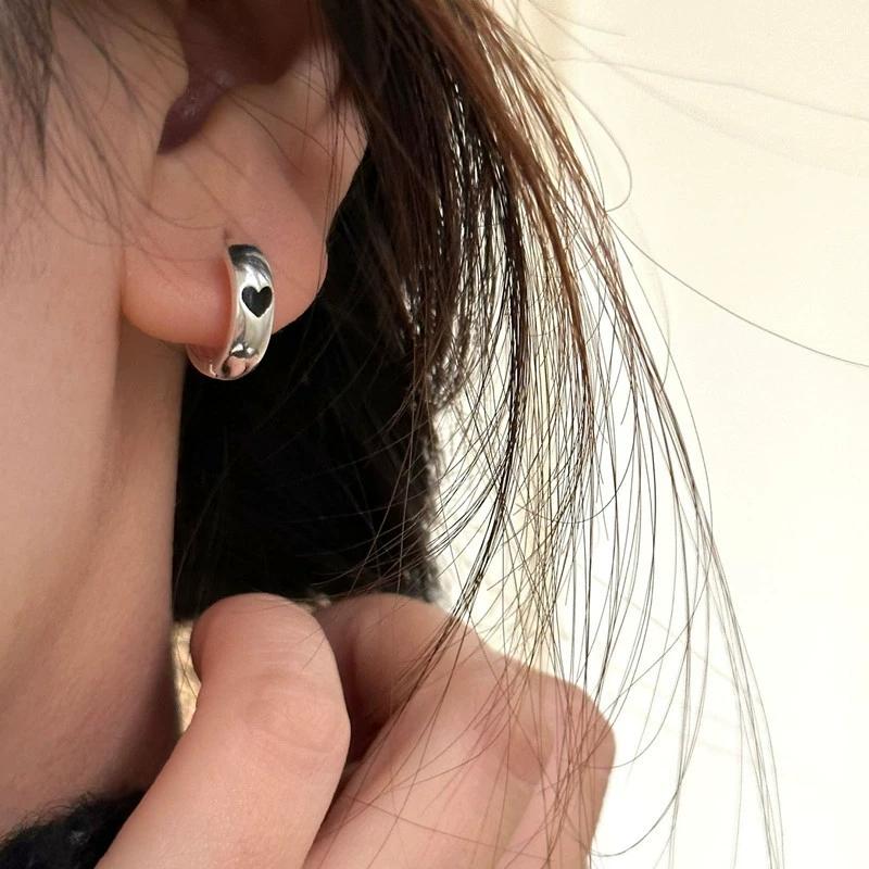 High Quality 925 Sterling Silver Silver Plated Trendy Simple Fashion Dainty Hoop Earrings Cute Bulk Geometric Pattern