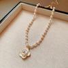 Butterfly Irregular Pearl Necklace Medieval Vintage Temperament Collarbone Chain Versatile High-end Jewelry