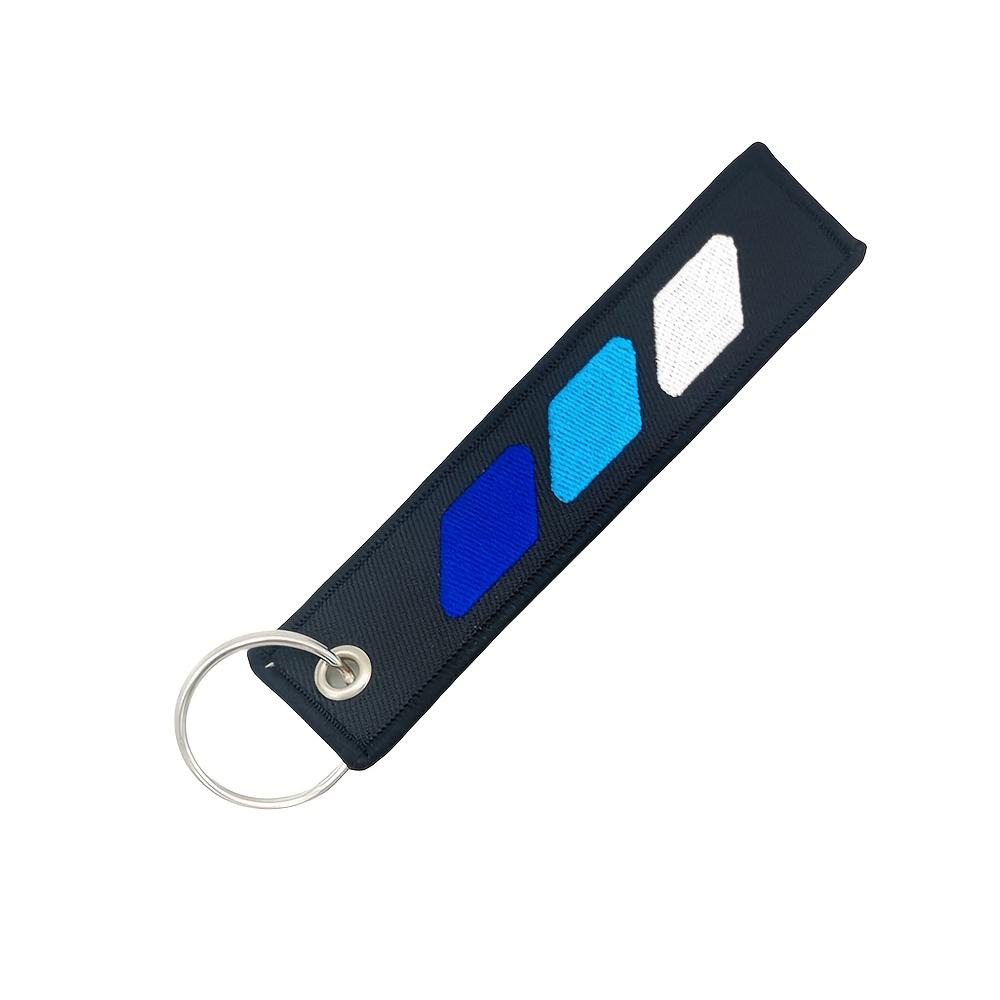 1pc Tricolor Car Keychain Embroidery Cloth Key Tag Car Keyring The Ideal Keychain for Men for Car/Motorcycle Accessories for Off-Road Vehicles