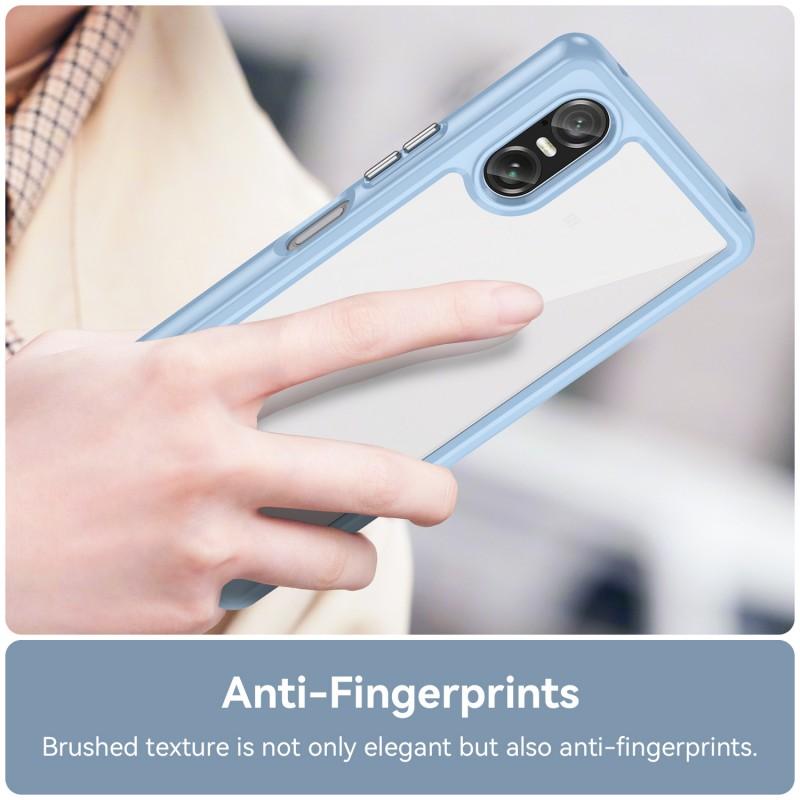 For Sony Xperia 10 VI Phone Case WANLONFENG XC Series TPU Acrylic Cover with Tempered Glass (Big Lens Hole)
