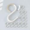 12Pcs S Hooks for Hanging Clothes Rustproof Plastic S-Shaped Hook Home Storage Organizer Bathroom Kitchen Wardrobe Use