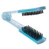 Multifunction Hair Straightener Clamp Brush Blue Hair Straightening Splint Comb  Salon Use