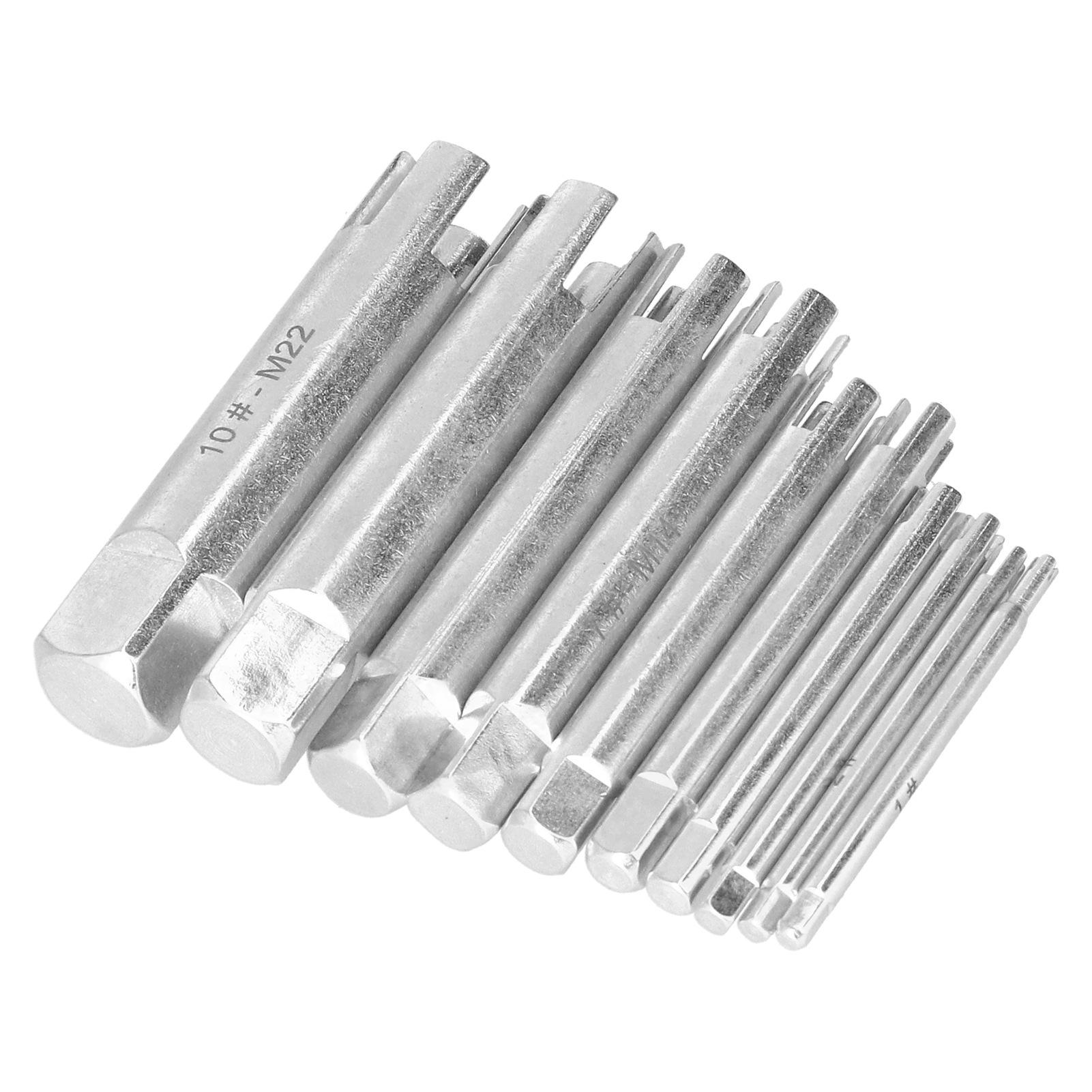 

10 шт., набор для удаления винтов со сломанной головкой из высокоскоростной стали с коробкой для хранения
