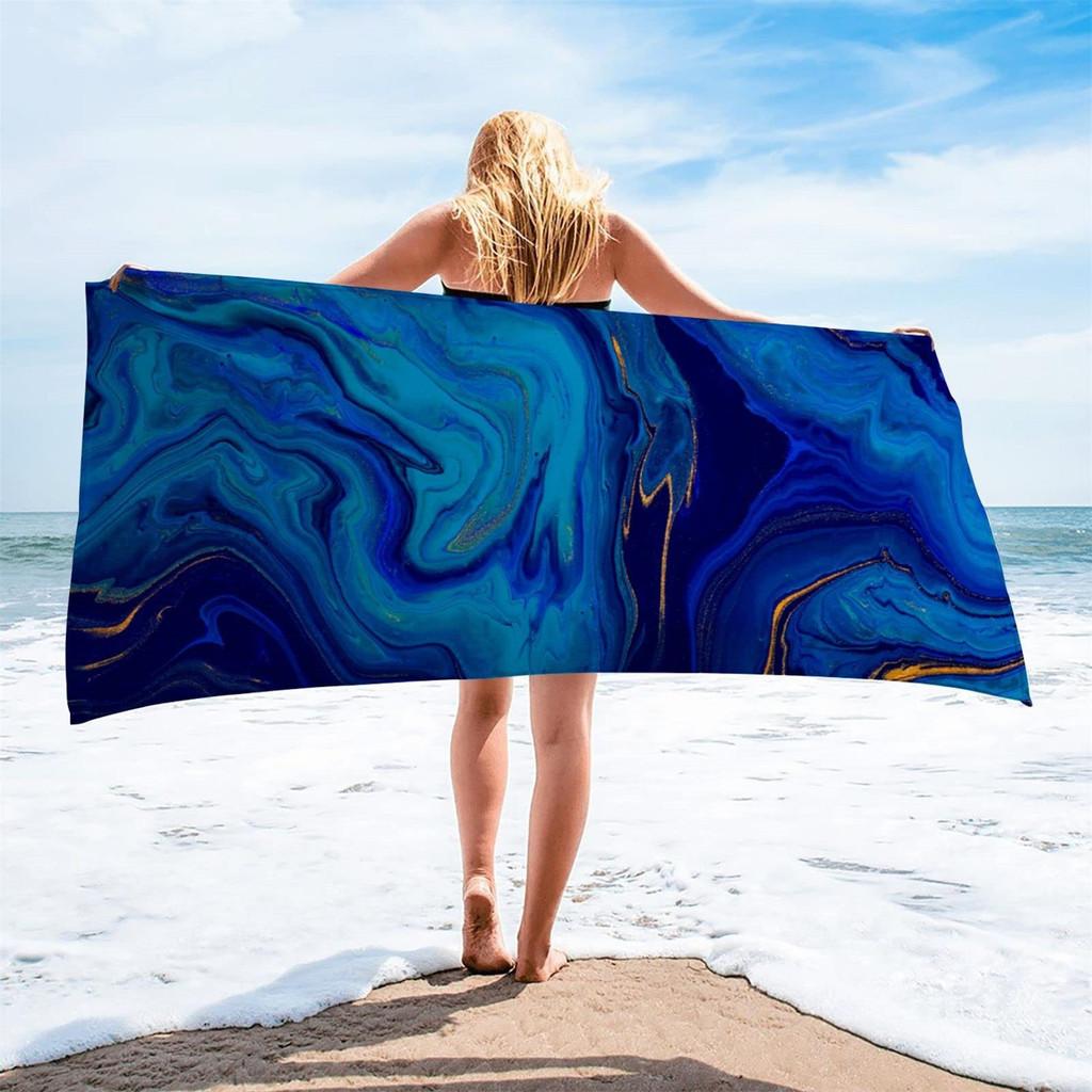 Superfine Fiber Square Beach Towel With 3d Digital Print For Beach Vacation Use