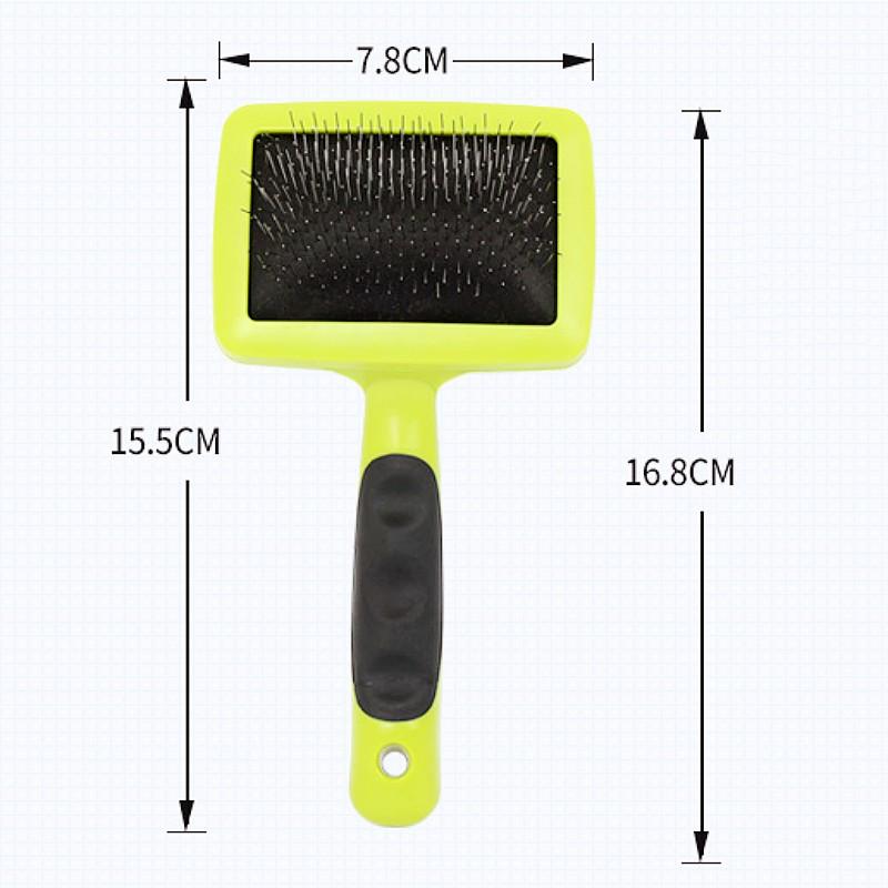 Dog Brush Stainless Steel Dogs Combs Massage Dog Grooming Brush Pet Hair Remover Cleaning Tools Soft Handle Cat Comb Brush Cat