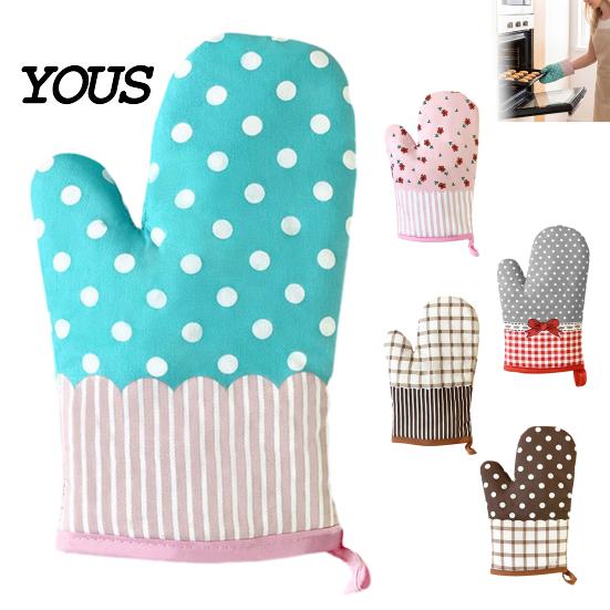 Soft Comfortable Baking Mitts Set Oven Mitts, Heat Resistant Kitchen Gloves for Women, 100% Cotton Anti Essentials Hot Pans Scald Non-Slip Padded