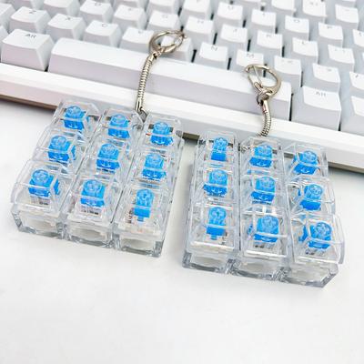 High-Transparency Key Decompression Toy Mechanical Keyboard 4-Key One-Font Luminous Decompression Keycap Keyboard Keychain Pendant