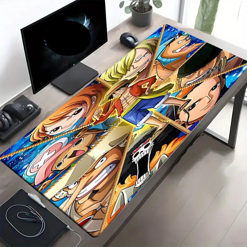 One Piece Print Mouse Pad, Anti‑Slip Desktop keyboard Mat, for PC Laptop Gaming Working Daily Use, Cool Festival Surprise Gift