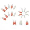 White Gradient Rhinestone Press-On Nails with Removable Stickers - No Filing Needed