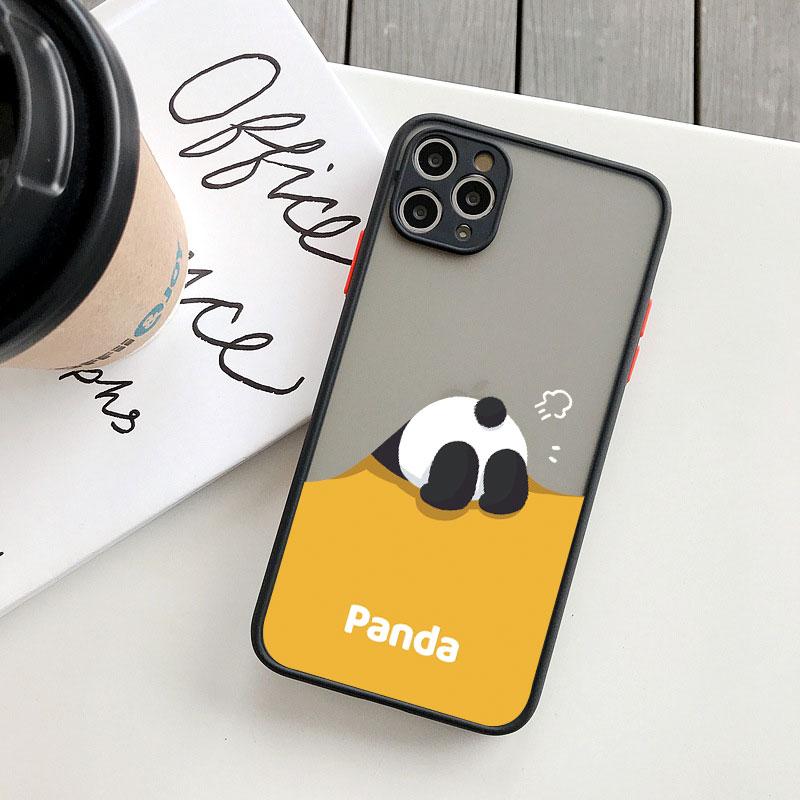 Cute Panda Climbing Bamboo Appreciate Scenery Phone Case For iPhone 15 14 13 12 11 Pro Max Mini SE2 8 7 Plus X XR XS Back Cover