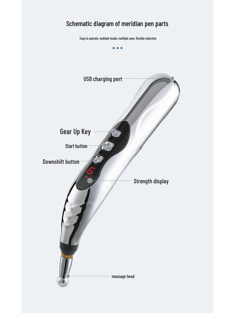 Rechargeable Smart Acupoint Massage Pen - Mini Electric Acupressure Stick