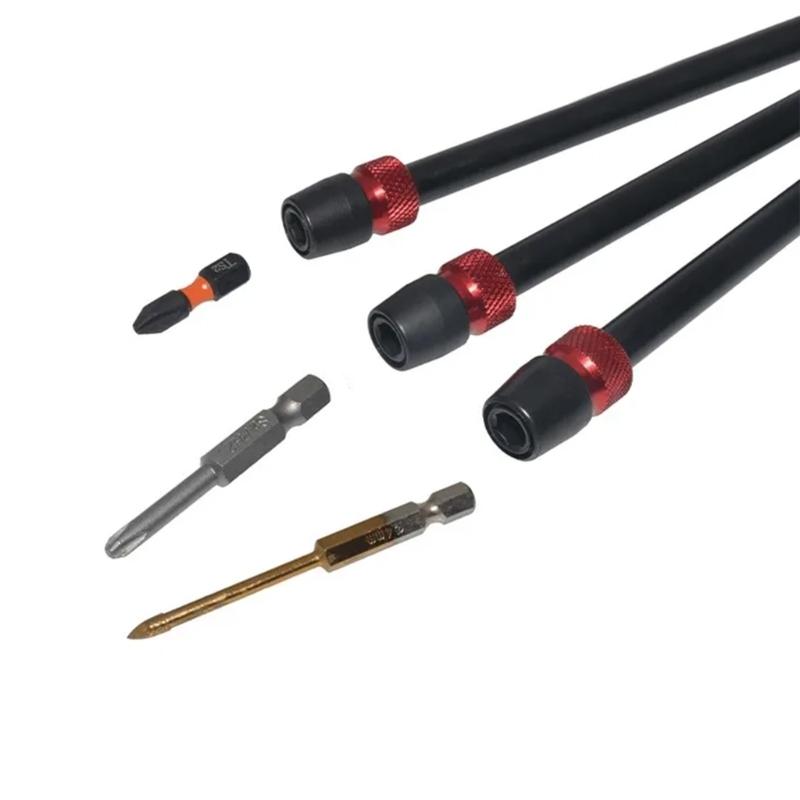 Quick Changes Hexagonal Shank Bit Holder Extension Bar with Extended Reach Suitable for Tight Spaces Enhances Durability