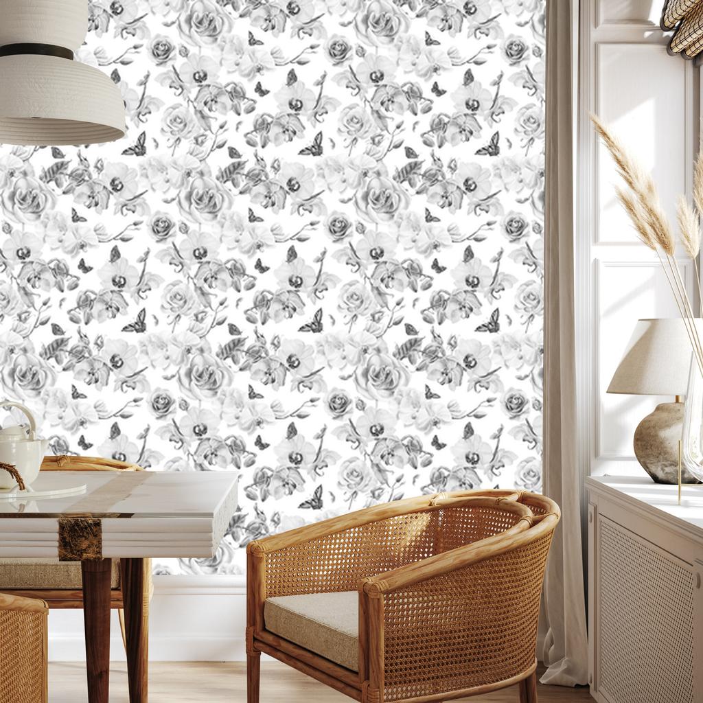 Wallpaper Flowers Nature Plants Orchid for Living Room and Bedroom 50x1000