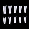 kads 500pcs Traceless Shallow Cover False Nail Tips White Nature Clear 10 Sizes Nail Art No-Crease Fake Nails Manicure Tools