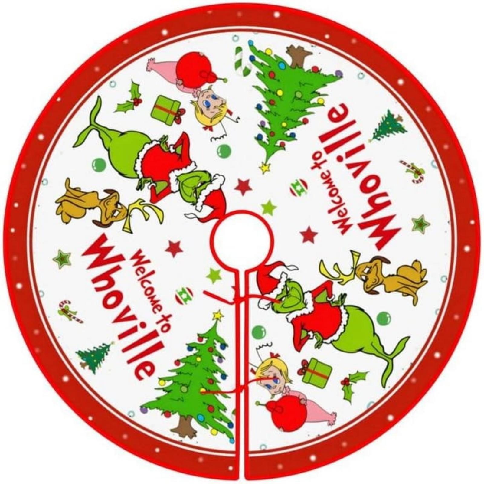 

Белый тисненый плюшевый рождественский елочный плед, роскошный рождественский напольный коврик, украшение для рождественской елки One Size