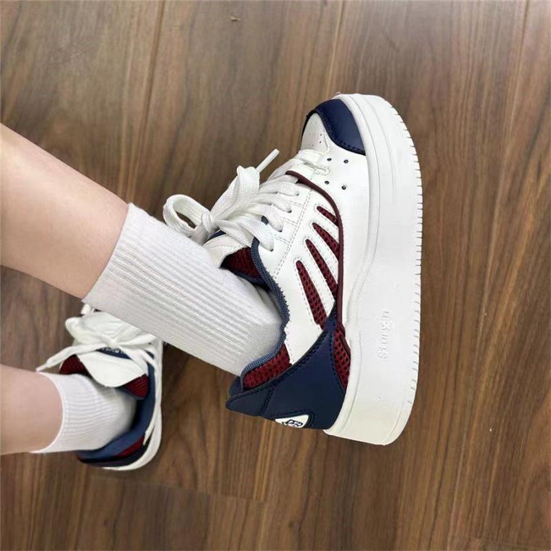 

Bread shoes platform cranberry color matching bread shoes women s ins tide 2025 summer new versatile casual board shoes 40 белый