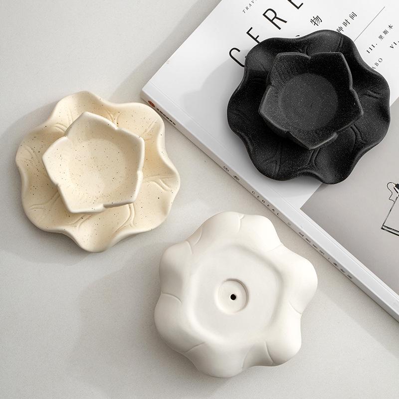 Lotus Keramik Kerzenhalter für Buddha Heimdekoration