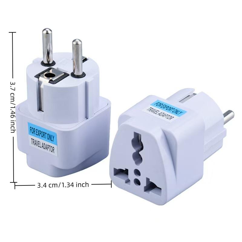 Universal International Travel Plug Adapter Multifunction Au Uk Us To Eu Type E/F France Spain Ac Electrical Socket