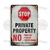 DORA Tin Sign Hunting Fishing Warning Metal Sign Shooting Range Caution Plaque No Duck Shooting Private Property Animal Wildlife Protection