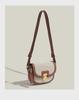 2025 Retro Contrast Color Woven Crossbody Saddle Bag - Versatile One-Shoulder Underarm Bag for Women