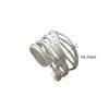 925 Silver Open Rings for Women Fashion Handmade Geometric Irregular Lines Ring Party Wedding Jewelry Holiday Gifts