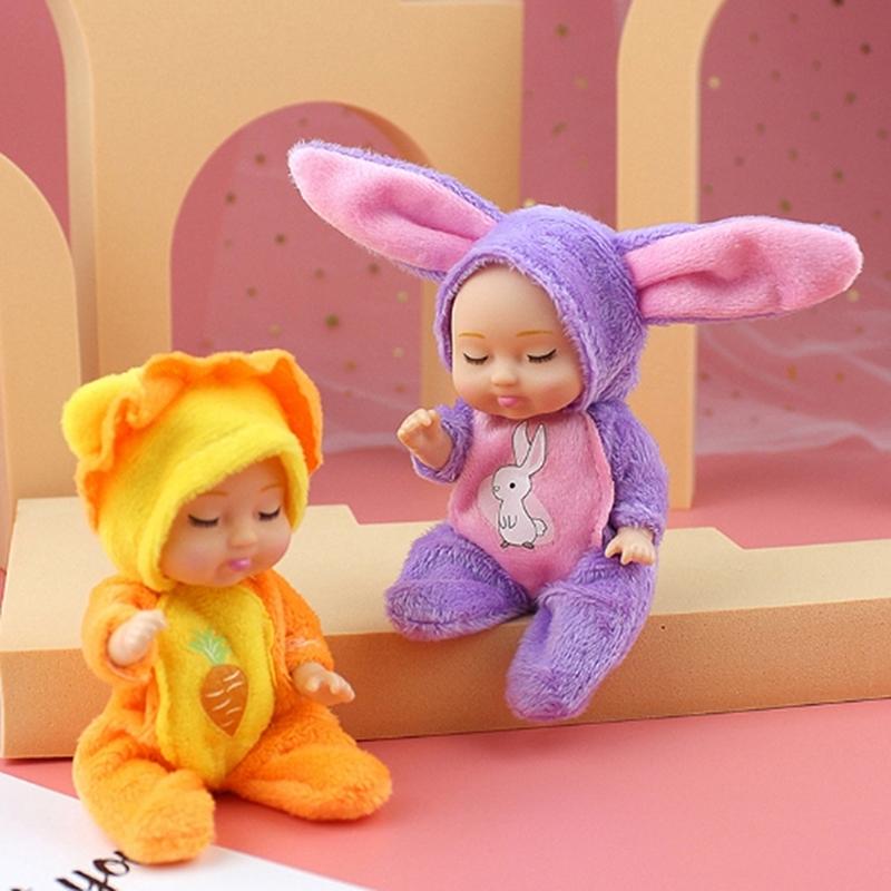 1 kus 11cm doplňky pro panenky hračka koníčky simulace spící plyšová dívčí hračka kreativní dárek k narozeninám pro nejlepší kamarádku